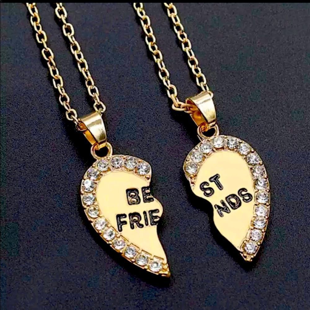 💜Unisex 2 Pcs Best Friend Necklace - Picture 2 of 5